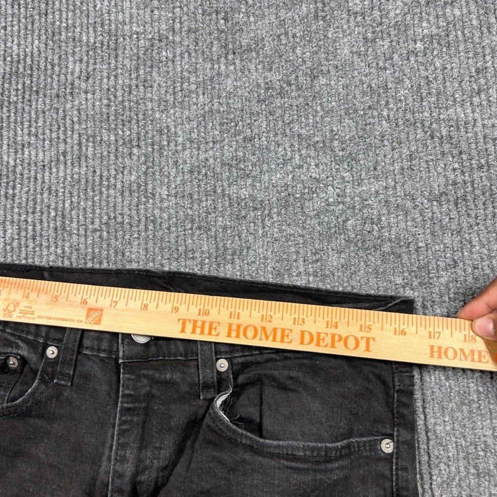 Levis 511 Slim Fit Jeans Mens W34 L32 Black Denim 04511-2391 Waterless